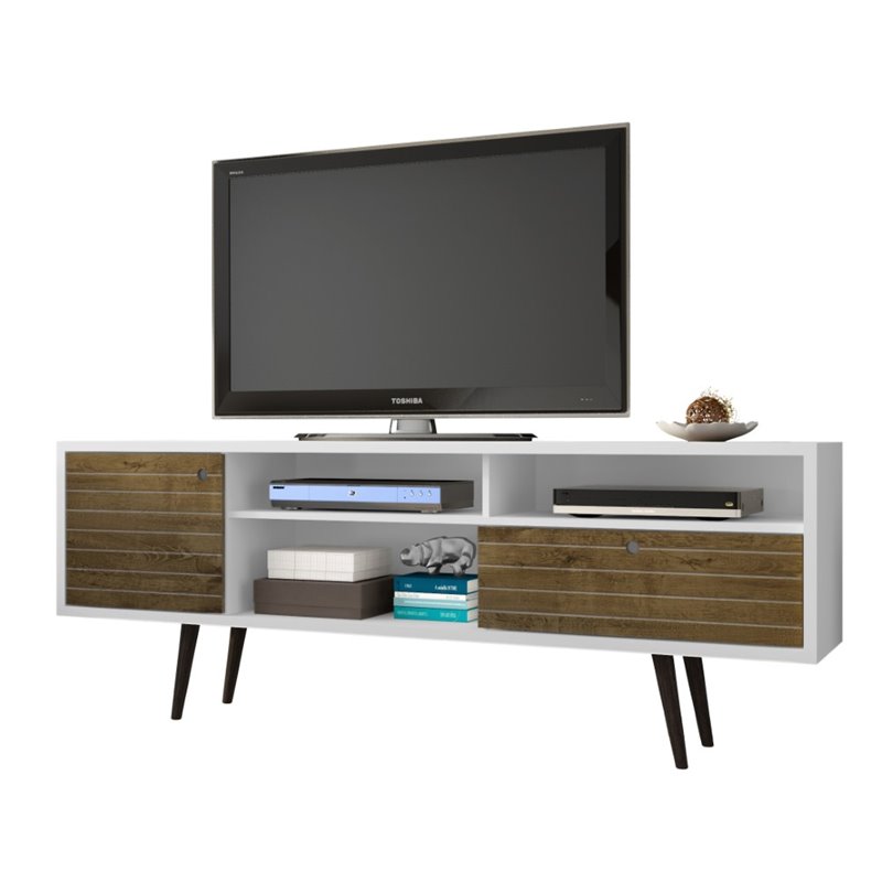 Bowery Hill Wood TV Stand for TVs up to 65