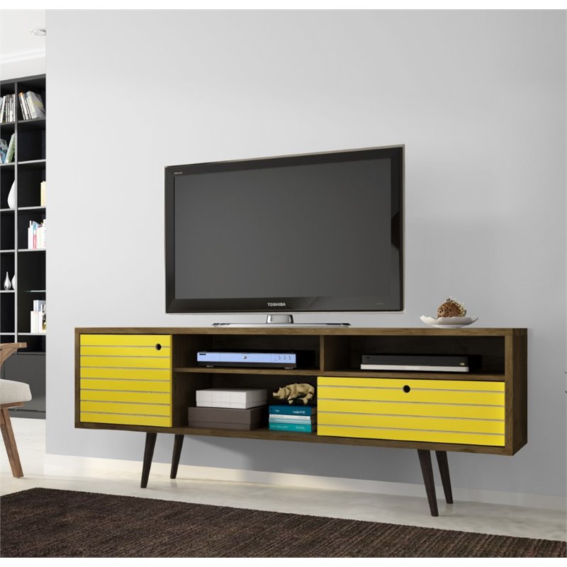 Bowery Hill Mid-Century Wood TV Stand for TVs up to 65
