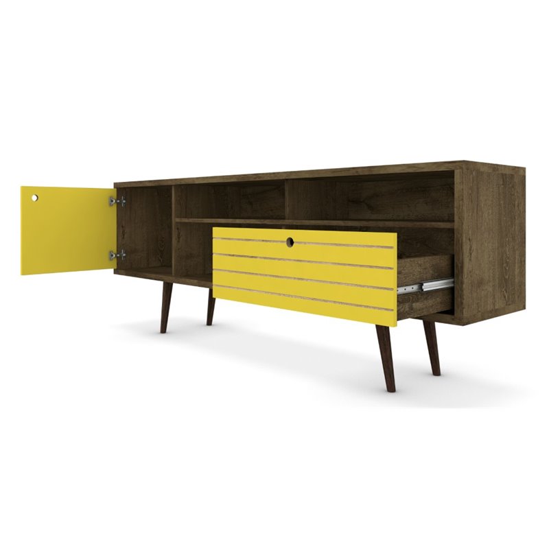 Bowery Hill Mid-Century Wood TV Stand for TVs up to 65
