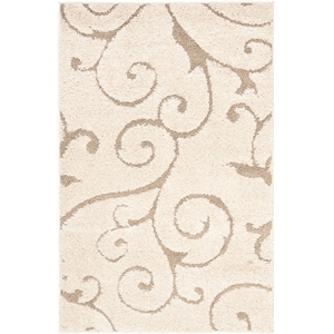 Bowery Hill Contemporary 3'-3&quot x 5'-3&quot Power Loomed Rug in Cream / Beige