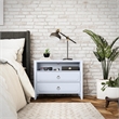 Bowery Hill Contemporary Engineered Wood 2 Drawer Nightstand in Black