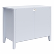 Bowery Hill Contemporary Engineered Wood 2 Drawer Nightstand in Black
