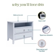 Bowery Hill Contemporary Engineered Wood 2 Drawer Nightstand in Black