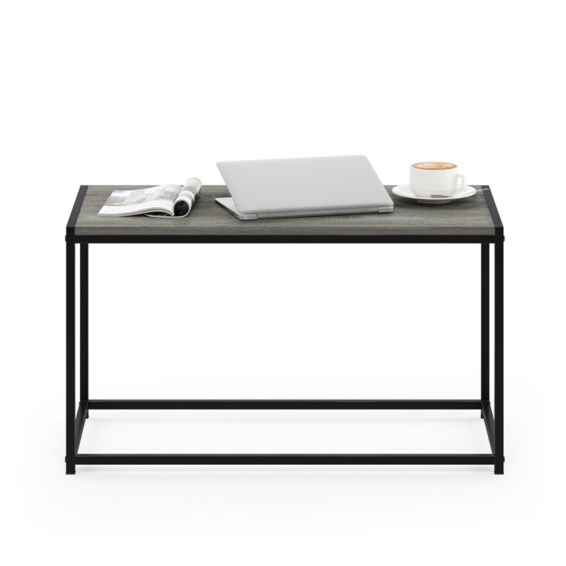 Bowery Hill Engineered Wood Living Coffee Table in French Oak Gray
