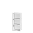 Bowery Hill Three Shelf Versatil Wooden Bookcase in White Finish