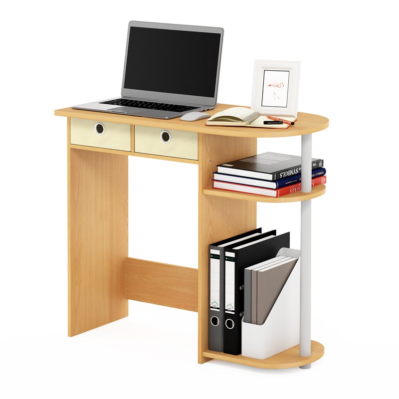 Bowery Hill Wood Home Laptop Notebook Computer Desk in Beech/Natural