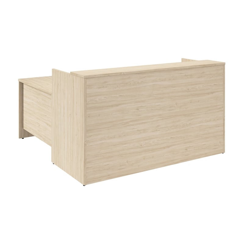 Bowery Hill 72W x 72D L Shaped Reception Desk in Natural Elm - Engineered Wood