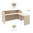 Bowery Hill 72W x 72D L Shaped Reception Desk in Natural Elm - Engineered Wood