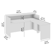 Bowery Hill 72W x 72D L Shaped Reception Desk in Natural Elm - Engineered Wood