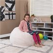 Bowery Hill Contemporary Small Faux Fur Bean Bag Chair in White