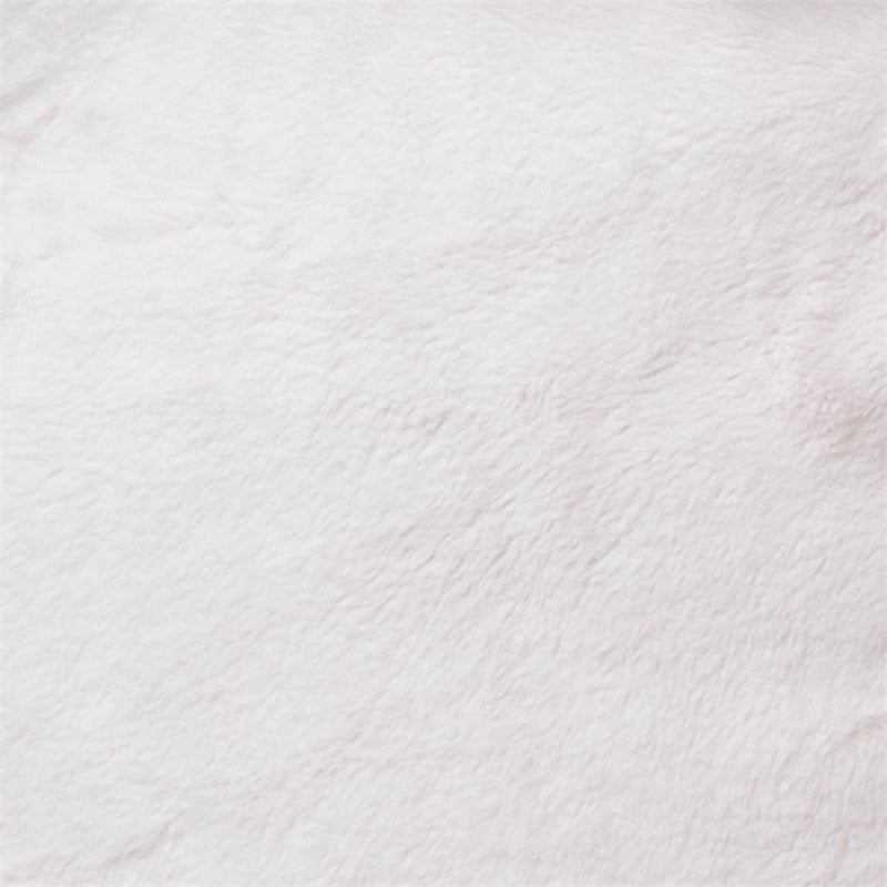 Bowery Hill Contemporary Small Faux Fur Bean Bag Chair in White