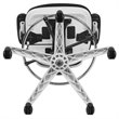 Bowery Hill Contemporary Mid Back Mesh Drafting Stool in Black and White