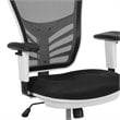 Bowery Hill Contemporary Mid Back Mesh Drafting Stool in Black and White