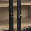 Bowery Hill Contemporary Storage Display Cabinet in Black Oak