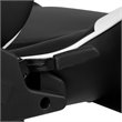 Bowery Hill Leather Racing Swivel Reclining Gaming Chair in Black and White