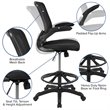 Bowery Hill Contemporary Metal Mesh Drafting Stool in Black Finish