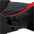 Bowery Hill Leather Racing Swivel Reclining Gaming Chair in Black and Red