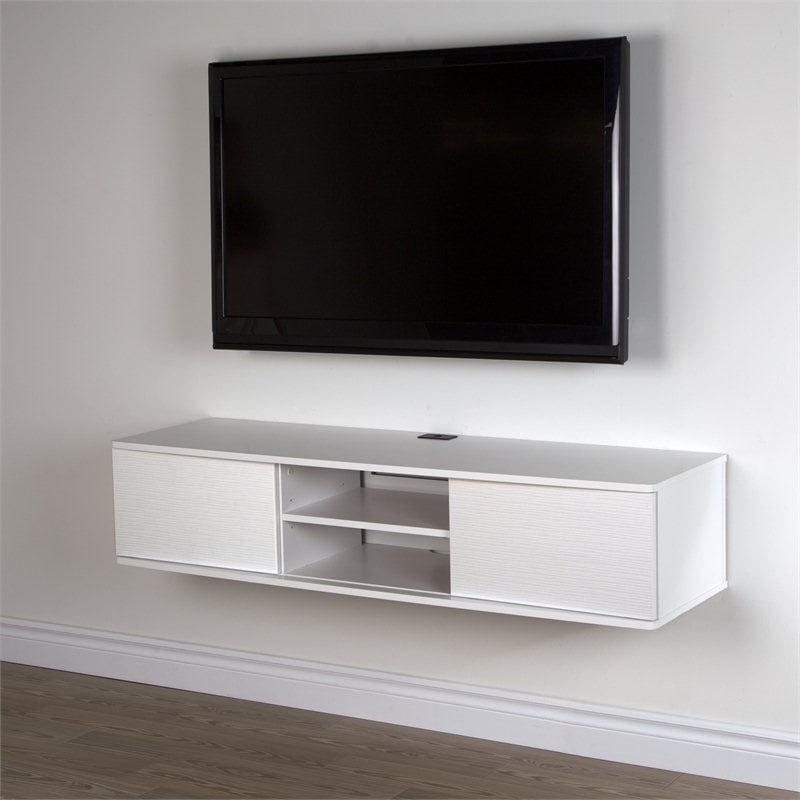 Bowery Hill Modern / Contemporary Wood TV Stand in Pure White
