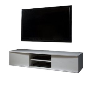 Bowery Hill Modern / Contemporary Wood TV Stand in Pure White