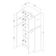 Bowery Hill Contemporary Plastic 4 Door Pantry in Pure White