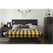 Bowery Hill Transitional Wood Full Queen Headboard in Gray Oak