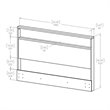 Bowery Hill Transitional Wood Full Queen Headboard in Gray Oak