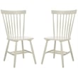 Bowery Hill Contemporary Oak Dining Chair in Grey (Set Of 2)