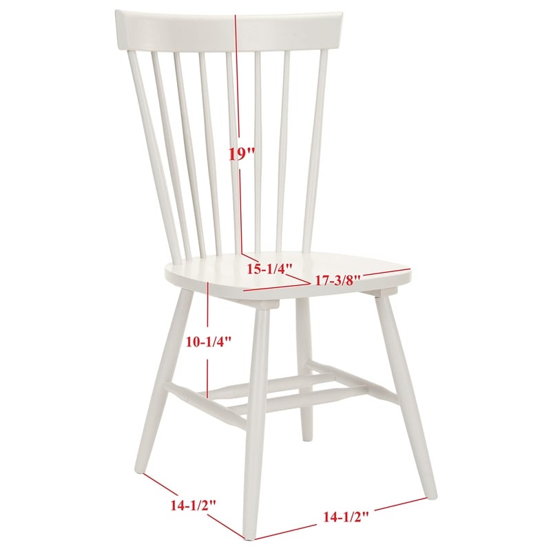 Bowery Hill Contemporary Oak Dining Chair in Grey (Set Of 2)