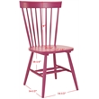 Bowery Hill Contemporary Oak Dining Chair in Rasberry (Set Of 2)