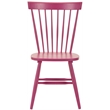 Bowery Hill Contemporary Oak Dining Chair in Rasberry (Set Of 2)