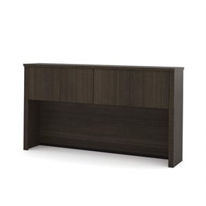 Bowery Hill Contemporary 66&quot Hutch with Storage in Dark Chocolate