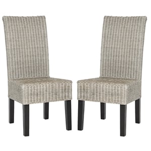 Bowery Hill Contemporary Dining Side Chair in Antique Gray (Set of 2)