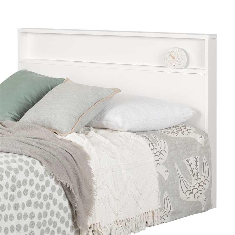 Bowery Hill Contemporary Full Queen Headboard 54 60 in Pure White