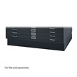 Bowery Hill Metal Closed Low Base for Flat Files Cabinet in Black