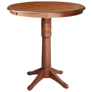 Bowery Hill Contemporary Extendable Bar Table in Espresso Finish