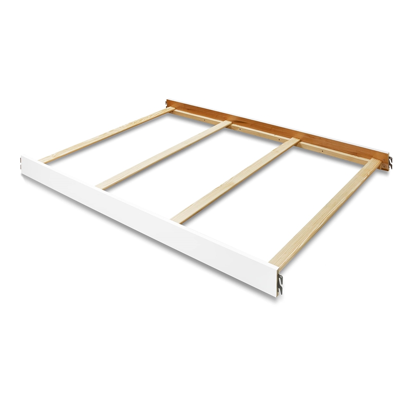 Bowery Hill Contemporary Wood Full Size Rail in White Finish