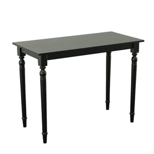 Bowery Hill Contemporary Wood Bar Table in Antique Black Finish