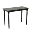 Bowery Hill Contemporary Wood Bar Table in Antique Black Finish
