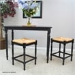 Bowery Hill Contemporary Wood Bar Table in Antique Black Finish