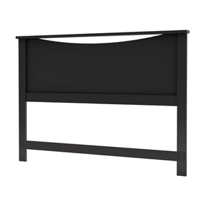 Bowery Hill Contemporary Full Queen Panel Headboard in Pure Black