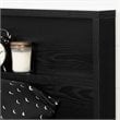 Bowery Hill Contemporary Full Queen Panel Headboard in Black Oak