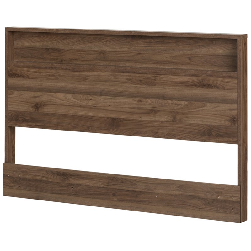 Bowery Hill Contemporary Full Queen Panel Headboard in Natural Walnut