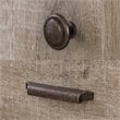 Bowery Hill Contemporary 2 Drawer Armoire in Weathered Oak Finish