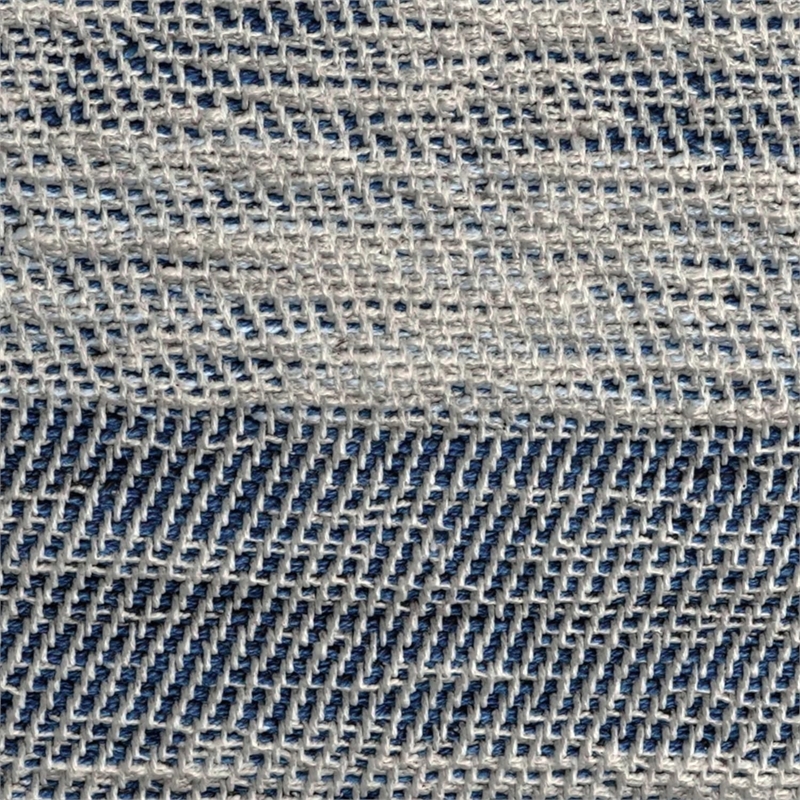 Bowery Hill Boho Square Pouf in Patterened Teal Melange Cotton