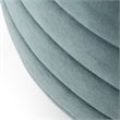 Bowery Hill Contemporary Boho Round Pouf in Turquoise Velvet Fabric