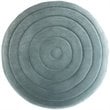 Bowery Hill Contemporary Boho Round Pouf in Turquoise Velvet Fabric