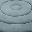 Bowery Hill Contemporary Boho Round Pouf in Turquoise Velvet Fabric