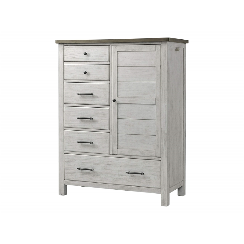 Bowery Hill Contemporary Wood Chifferobe in Weathered Washed Sierra