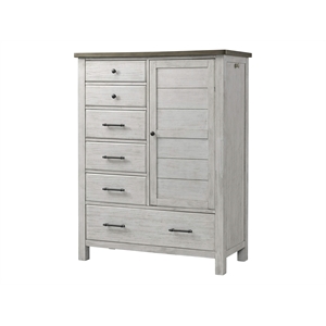Bowery Hill Contemporary Wood Chifferobe in Weathered Washed Sierra
