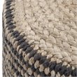 Bowery Hill Contemporary Boho Round Braided Pouf in Natural Jute